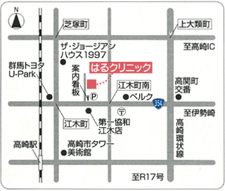 耳鼻咽喉科　はるクリニック 地図
